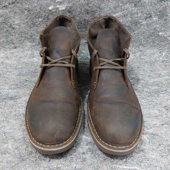 Clarks Bushacre 2 Boots Men's Size 10.5 Brown Leather Chukka Desert Casual - Picture 3 of 8